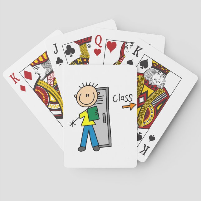 Boy in School Playing Cards (Back)