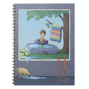  Boy in the kiddie pool   Notebook