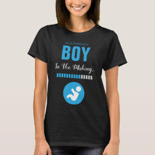 Boy in the Making And Progress Bar Blue Funny T-Shirt