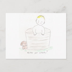 Boy in Tub Postcard