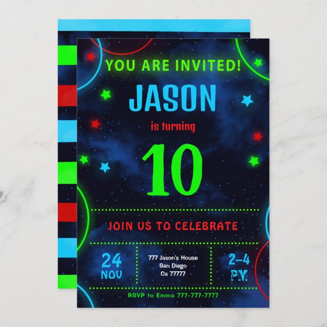 Boy Invitation (Front/Back)