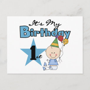 Boy It's My Birthday Tshirts and Gifts Postcard