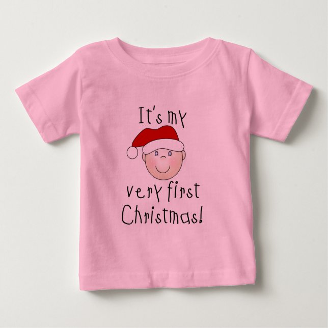Boy It's My Very 1st Christmas Baby T-Shirt (Front)