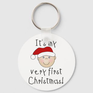Boy It's My Very First Christmas Tshirts and Gifts Key Ring