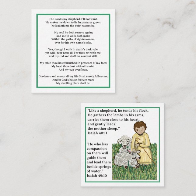 Boy Jesus Good Shepherd Card (Front/Back)