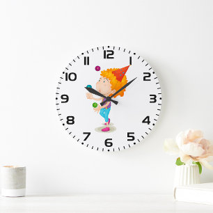 Boy Juggling  Large Clock