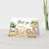 Boy Jungle Safari Animals Baby Shower