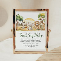 Boy Jungle Safari Animals Don't Say Baby
