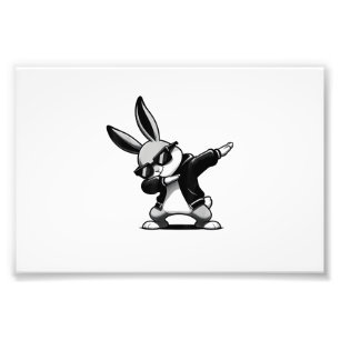Boy Kid Easter Day Dabbing Bunny Rabbit Hip Hop Ea Photo Print