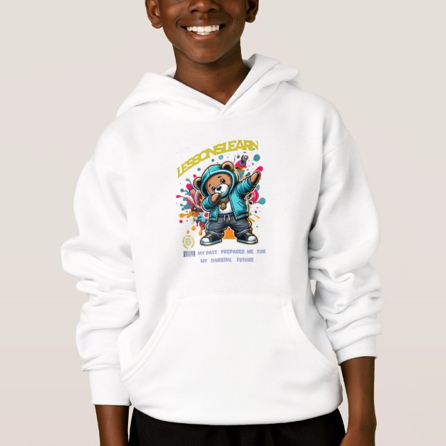BOY/KIDS DABBING FUTURE LESSONS LEARN HOODIE  (Front)