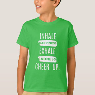 BOY KIDS INHALE AND EXHALE CHEER UP T SHIRT 