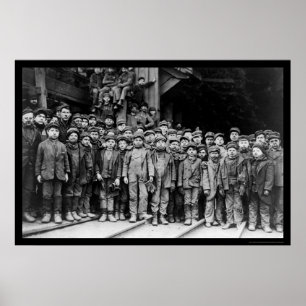 Boy Laborers at the Pennsylvania Coal Company 1911 Poster