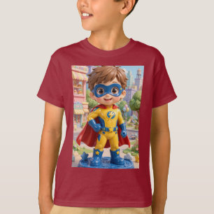 Boy Lightning Superhero Original Character 3D T-Shirt