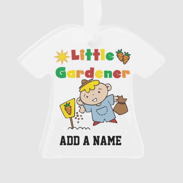 Boy Little Gardener Ornament (Front)