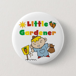 Boy Little Gardener Tshirts and Gifts 6 Cm Round Badge
