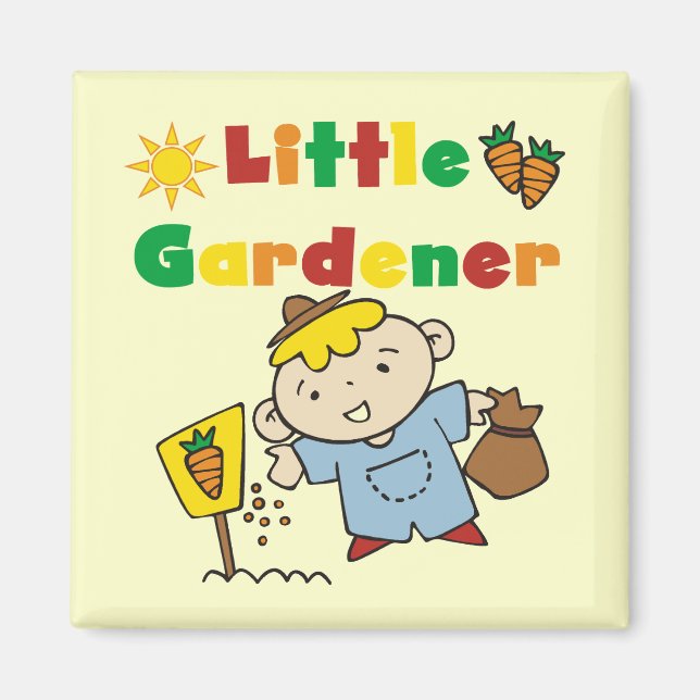 Boy Little Gardener Tshirts and Gifts Magnet (Front)