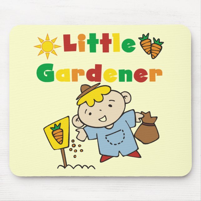 Boy Little Gardener Tshirts and Gifts Mouse Pad (Front)