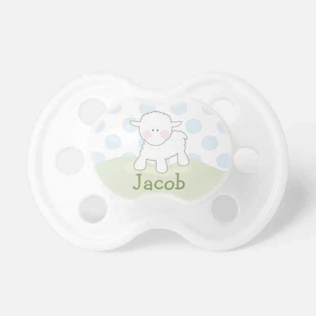 Boy Little Lamb | Personalised Pacifier (Front)