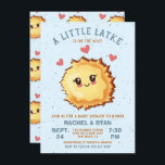 Boy Little Latke Hanukkah Baby Shower  Invitation<br><div class="desc">Boy Hanukkah Baby Shower for the new parents to be. Features a cute latke baby. Great for a girl baby to be! All wording can be changed. To make more changes go to Personalise this template. On the bottom you’ll see “Want to customise this design even further? Click on the...</div>