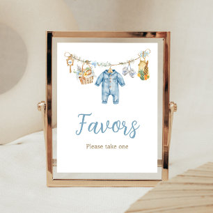 Boy Locally Grown Baby Shower Favours Sign