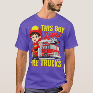 Boy Loves Firefighting s Kids Fire Truck 1 T-Shirt