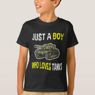 Boy Loves Tanks Shirt Ww2 Memorabilia World War Ii