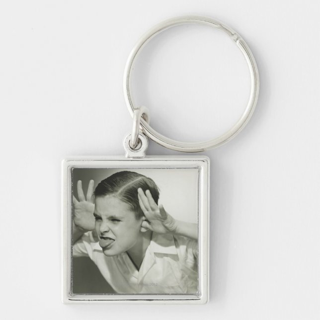 Boy Making Face Key Ring (Front)