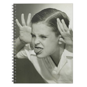 Boy Making Face Notebook