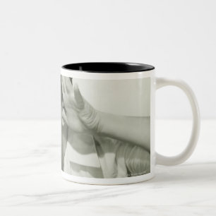 Boy Making Face Two-Tone Coffee Mug