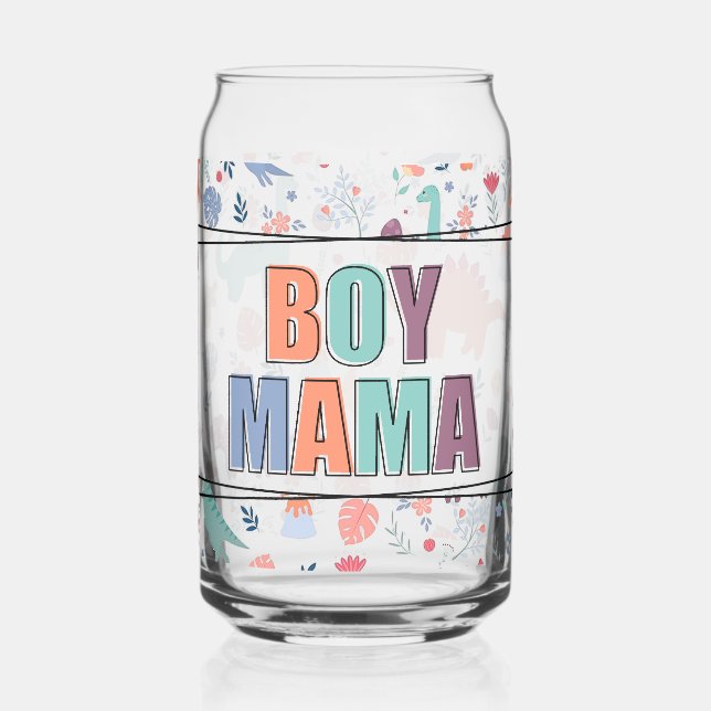 Boy Mama Can Glass (Left)