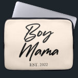 Boy Mama Custom Est. Year Minimal Mum Mother Mummy Laptop Sleeve<br><div class="desc">This is a Custom Date Boy Mama Women's Laptop Sleeve!


Mother's Day Mum Mother Mummy Momma Mama Gifts Gift Boy Mum</div>