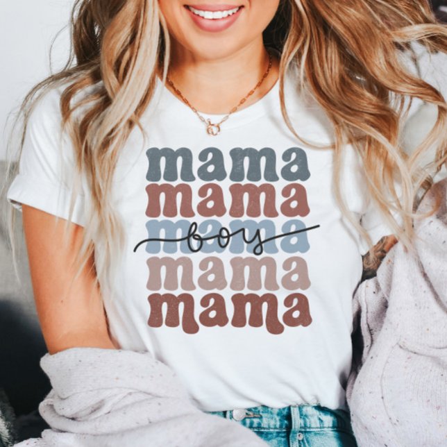 Boy Mama Mother's Day Retro T-Shirt (Creator Uploaded)