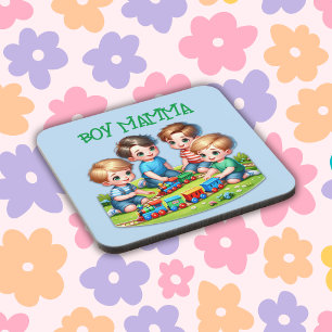 Boy Mamma Happy Mother's Day     Coaster
