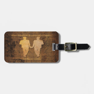 Boy Meets Boy Grooms Gay Wedding Gift Luggage Tag