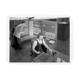 Boy Meets Girl, Computer Dating, Vintage Style Magnet