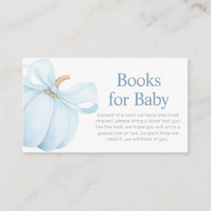 Boy Minimalist Little Pumpkin Baby Books for Baby Enclosure Card