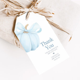 Boy Minimalist Little Pumpkin Baby Favour Tags