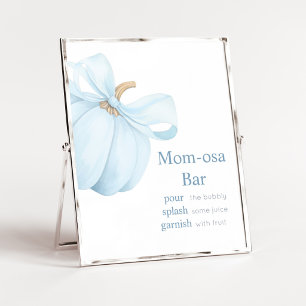 Boy Minimalist Little Pumpkin Mum Osa Bar Sign