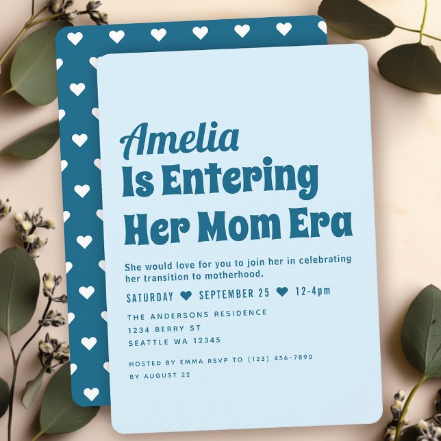 Boy Modern Mum Era Minimalist Baby Shower Invitation (Creator Uploaded)
