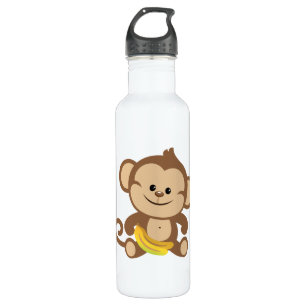 Boy Monkey With Banana 710 Ml Water Bottle