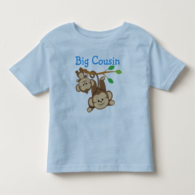 Boy Monkeys Big Cousin Toddler T-Shirt (Front)