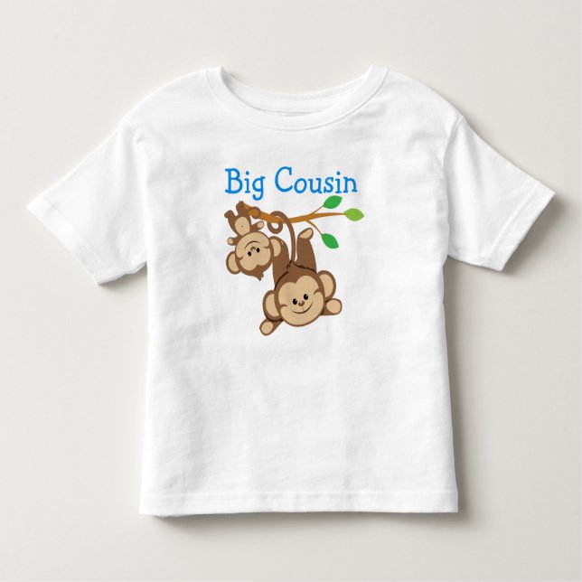 Boy Monkeys Big Cousin Toddler T-Shirt (Front)
