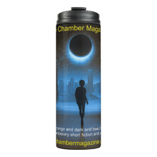 boy, moon, urbanscape The Chamber Magazine Thermal Tumbler