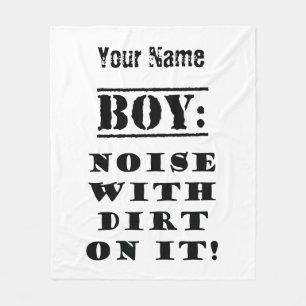 Boy - Noise with Dirt on It Fleece Blanket