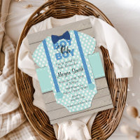 Boy oh Boy Rusitc Baby Shower Invitation