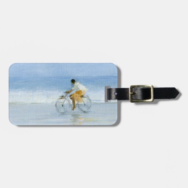 Boy on Bicycle  2 Luggage Tag (Front Horizontal)