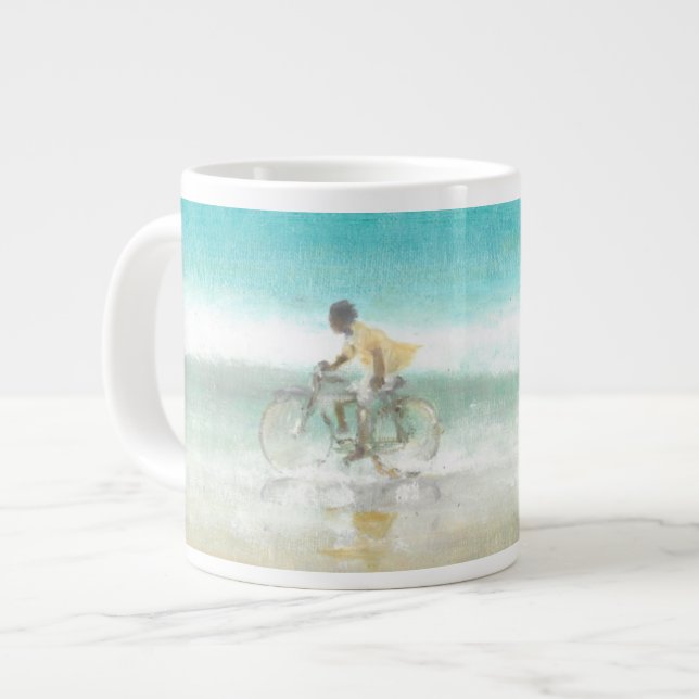 Boy on Bicycle  3 Large Coffee Mug (Front Left)