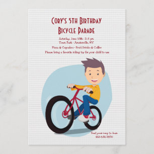 Boy On Bike Invitation