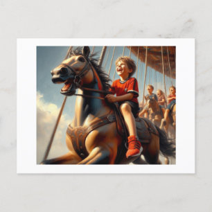 Boy on Ferris Wheel,  Postcard