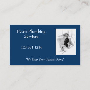BOY ON POTTY: PLUMBING BUSINESS CARD